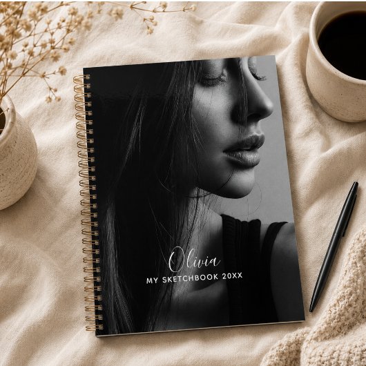 Cahier de croquis personnalisé avec collage de pho
