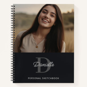 Cahier de croquis personnalisé avec monogramme élé