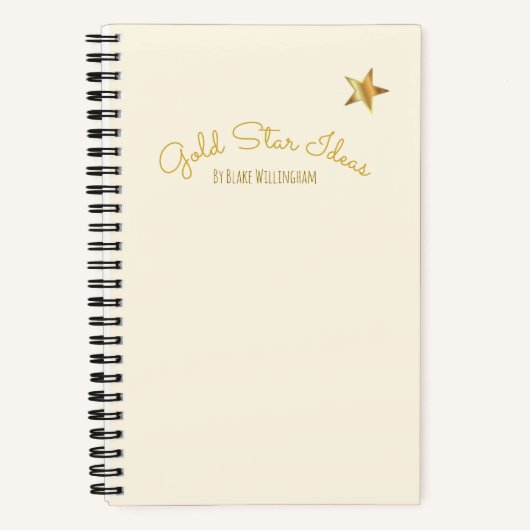 Cahier de croquis personnalisé Gold Star Ideas (Recto)