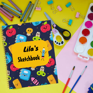 Cahier de croquis personnalisé Kawaii pour enfants