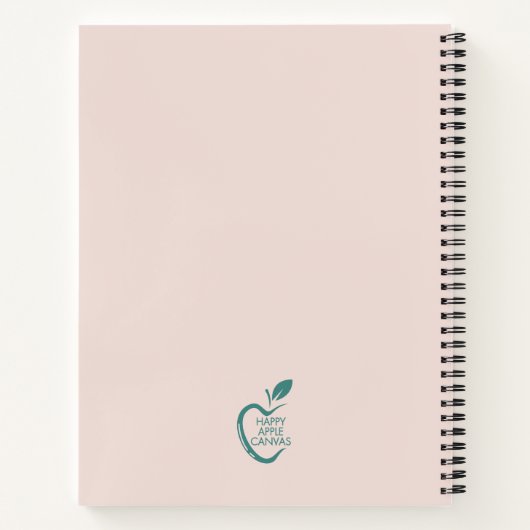 Cahier de croquis personnalisé Licorne Magique pou (Dos)