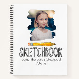 Cahier de croquis personnalisé mignon pour enfant