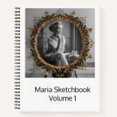 Cahier de croquis personnalisé pour enfant mignon (Devant)