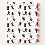 Cahier de croquis pour enfants Ninja Warrior noir  (Dos)