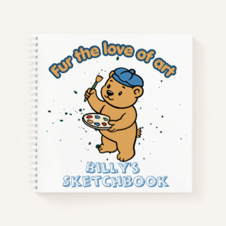 Cahier de croquis pour enfants Ourson Mignon Pour
