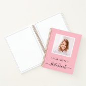 Cahier de croquis rose photo enfants typographie (Intérieur)