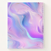 Cahier de croquis rose violet holographique script (Dos)