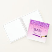 Cahier de croquis rose violet parties scintillant  (Intérieur)