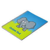 Cahier de dessin d'éléphant gris (Côté gauche)