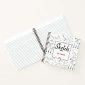 Cahier de dessin pour enfants avec motif d'os foss (Intérieur)