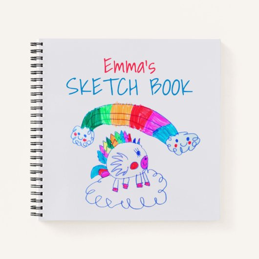Cahier de dessin rose féminin (Devant)