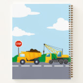 Cahier de dessin Thème Camion de Construction pour (Dos)