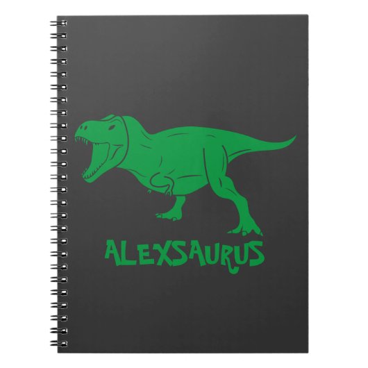 Cahier de dinosaure avec nom personnalisé (Devant)