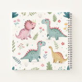 Cahier de dinosaures à l'aquarelle mignon pour enf (Dos)