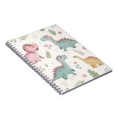 Cahier de dinosaures à l'aquarelle mignon pour enf (Côté Droit)