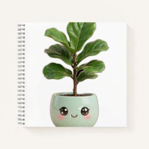 Cahier de Figuier à feuilles de violon Kawaii Plan