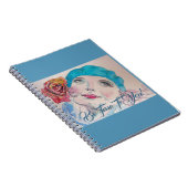 Cahier de fille avec un béret à la rose rouge sois (Côté Droit)