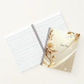 Cahier de Fleurs Blanches et Dorées (Intérieur)
