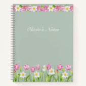 Cahier de fleurs de printemps Tulipes roses & Jonq (Devant)