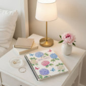 Cahier de fleurs d'hydrangea à l'aquarelle personn