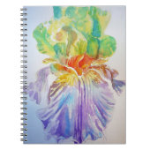 Cahier de fleurs d'iris jaune violet (Devant)