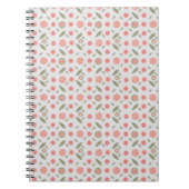 Cahier de fleurs rose et vert (Devant)