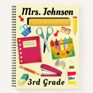 Cahier de fournitures scolaires pour enseignant de