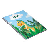 Cahier de garçon dinosaure personnalisé à l'aquare (Côté Droit)