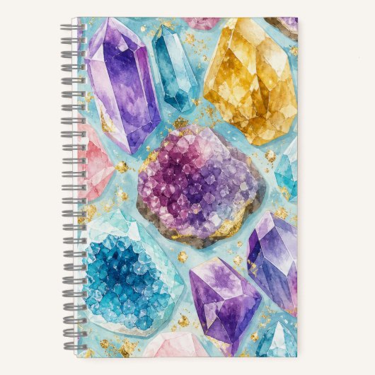 Cahier de gemme cristalline aquarelle (Recto)