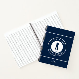 Cahier de golf personnalisé drôle – Golfeur bleu P