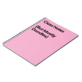 Cahier de gribouillages pour notes de cours (Côté gauche)