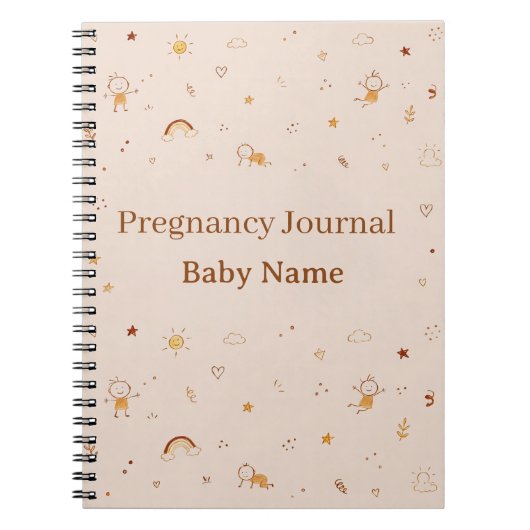 Cahier de grossesse mignon pour le nom de bébé - S (Devant)