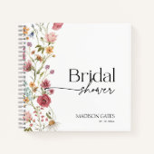 Cahier de Invité Fleurs de Mariage  (Devant)