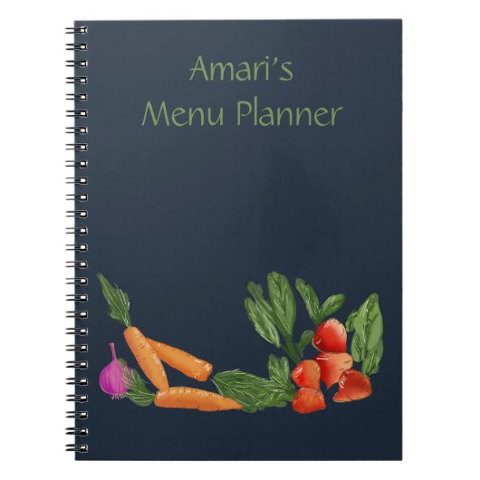 Cahier de jardin potager personnalisé bleu (Devant)