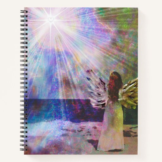 Cahier de Journal Ange de Lumière de Plage (Devant)