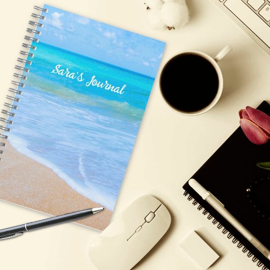 Cahier de journal personnel Océan Bleu
