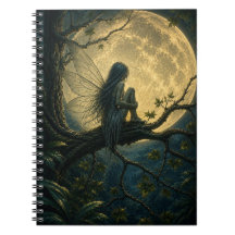 Cahier de la fée de la forêt tropicale au clair de