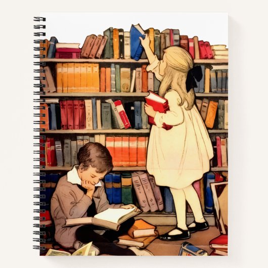 Cahier de lecture de livres de bibliothèque pour e (Devant)