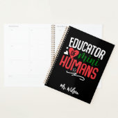 Cahier de l'éducateur de mini-humains – Professeur (Devant avec enveloppe)