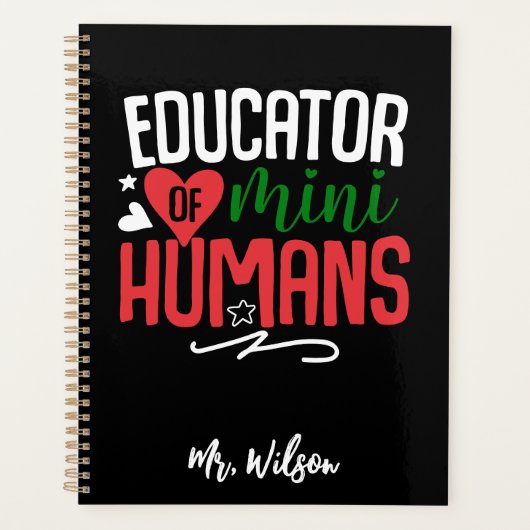 Cahier de l'éducateur de mini-humains – Professeur (Devant)
