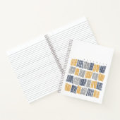 Cahier de lignes abstraites orange et gris (Intérieur)