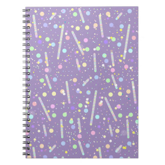 Cahier de lignes et de points joyeux bleu violet