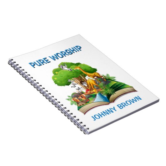 Cahier de louange pure pour enfants avec des anima (Côté Droit)