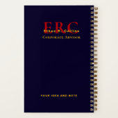 Cahier de luxe à monogramme doré et marine pour af (Verso)