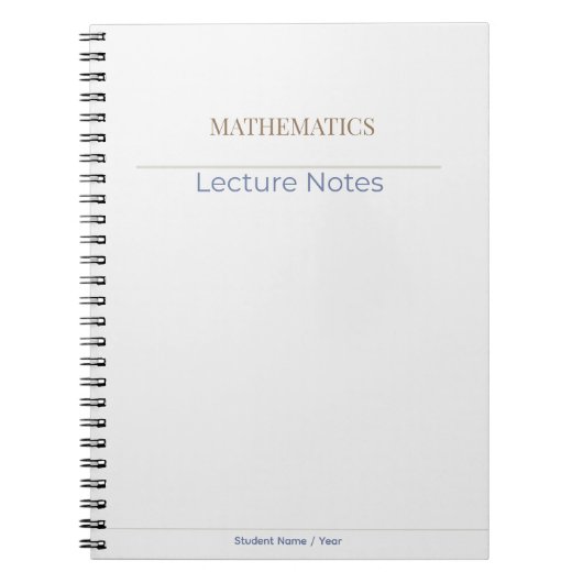 Cahier de mathématiques – Édition académique minim (Devant)