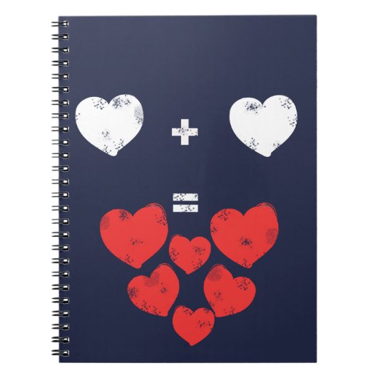 Cahier de maths Cœur Plus Cœur Amour (Devant)