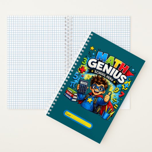 Cahier de maths pour enfants | Génie des maths (À l'intérieur)
