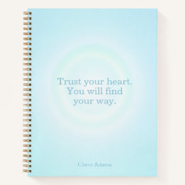 Cahier de Message Aura Bleu Cyan