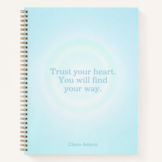 Cahier de Message Aura Bleu Cyan (Devant)