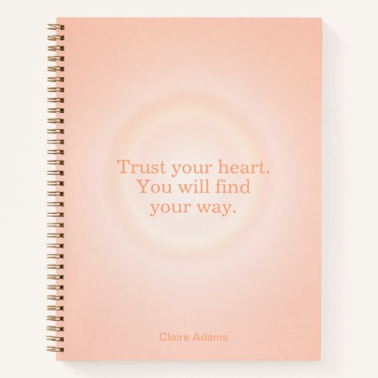 Cahier de message Aura Orange (Devant)